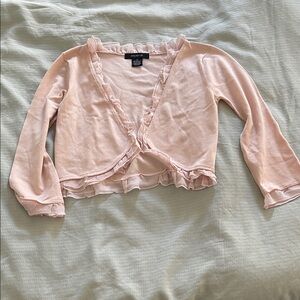 Arden B Soft Pink Ruffle Trim Blouse